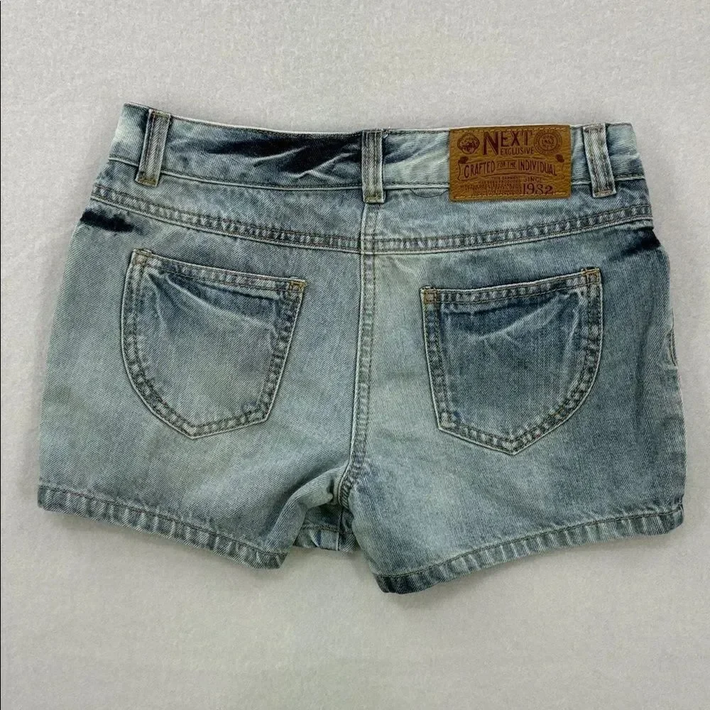 3For$20 I love Next Blue Jean Shorts with Fun Patches size 10
